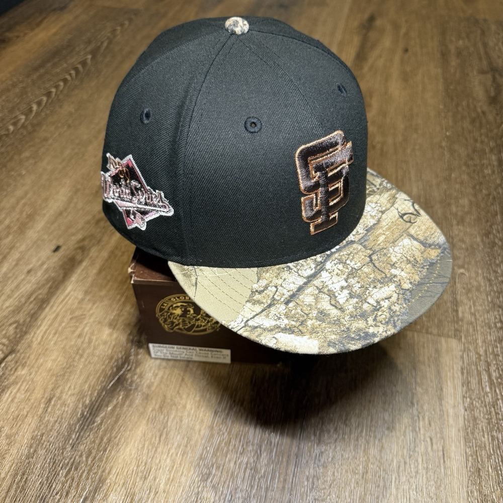 San Francisco Giants Hat Club New Era Realtree Camo Black Pink Cap 59Fifty 7 3/4